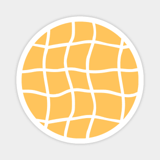 Yellow bright summer grid Magnet